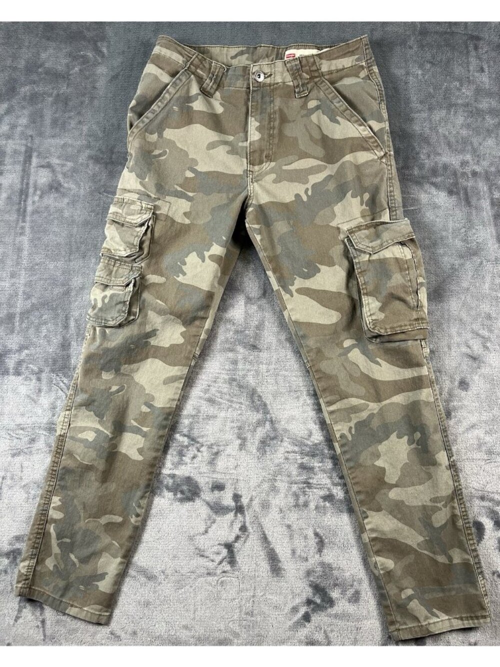 Wrangler Men’s Camo Cargo Pants 30x30 Regular Taper Stretch Outdoor Utility